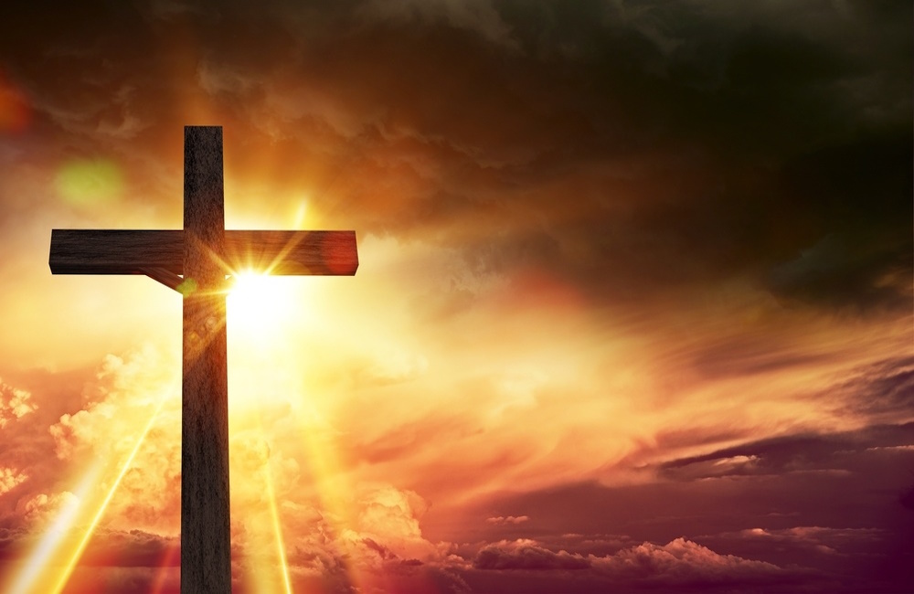 Cross in the sunset
