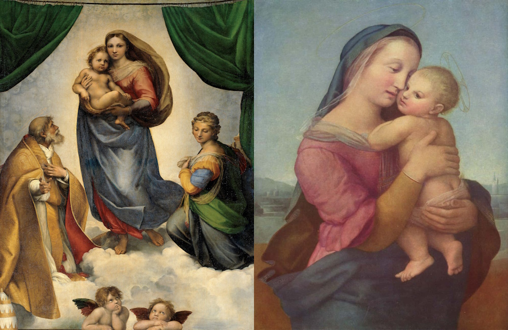 Mary mother of Jesus, 2 paintings