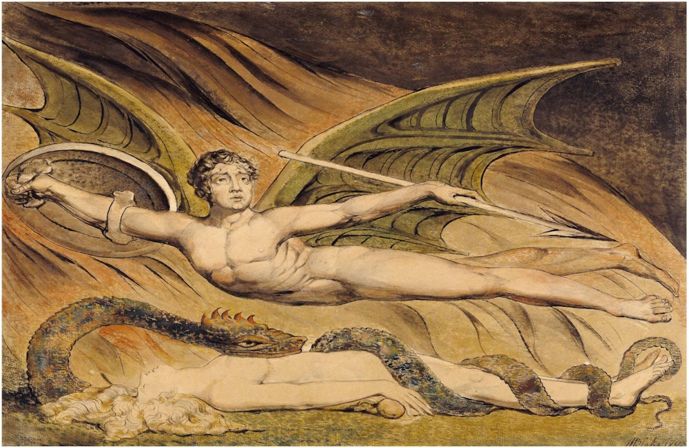 Satan, the snake, Eve lied down.